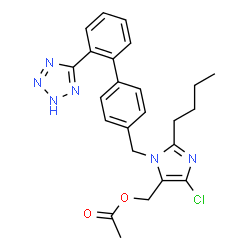 ChemSpider 2D Image | O-Acetyl Losartan | C24H25ClN6O2