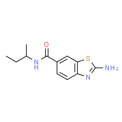 ChemSpider 2D Image | 2-Amino-N-(sec-butyl)benzo[d]thiazole-6-carboxamide | C12H15N3OS