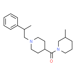 ChemSpider 2D Image | (3-Methyl-1-piperidinyl)[1-(2-phenylpropyl)-4-piperidinyl]methanone | C21H32N2O