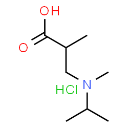 ChemSpider 2D Image | 3-[Isopropyl(methyl)amino]-2-methylpropanoic acid hydrochloride | C8H18ClNO2