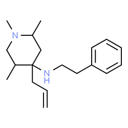 ChemSpider 2D Image | 4-Allyl-1,2,5-trimethyl-N-(2-phenylethyl)-4-piperidinamine | C19H30N2