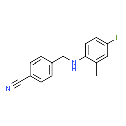 ChemSpider 2D Image | 4-{[(4-Fluoro-2-methylphenyl)amino]methyl}benzonitrile | C15H13FN2
