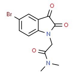 ChemSpider 2D Image | 2-(5-Bromo-2,3-dioxo-2,3-dihydro-1H-indol-1-yl)-N,N-dimethylacetamide | C12H11BrN2O3