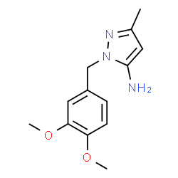 ChemSpider 2D Image | 1-(3,4-Dimethoxybenzyl)-3-methyl-1H-pyrazol-5-amine | C13H17N3O2