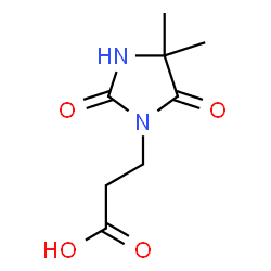 ChemSpider 2D Image | 3-(4,4-Dimethyl-2,5-dioxo-1-imidazolidinyl)propanoic acid | C8H12N2O4