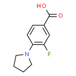 ChemSpider 2D Image | 3-Fluoro-4-pyrrolidinobenzoic Acid | C11H12FNO2