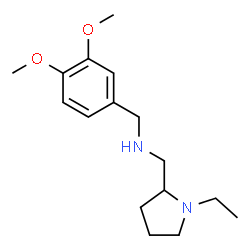 ChemSpider 2D Image | [(3,4-dimethoxyphenyl)methyl][(1-ethylpyrrolidin-2-yl)methyl]amine | C16H26N2O2