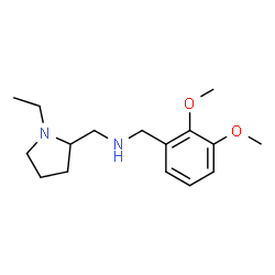 ChemSpider 2D Image | [(2,3-dimethoxyphenyl)methyl][(1-ethylpyrrolidin-2-yl)methyl]amine | C16H26N2O2