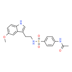ChemSpider 2D Image | N-(4-{[2-(5-Methoxy-1H-indol-3-yl)ethyl]sulfamoyl}phenyl)acetamide | C19H21N3O4S