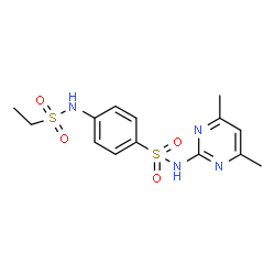 ChemSpider 2D Image | N-(4,6-Dimethyl-2-pyrimidinyl)-4-[(ethylsulfonyl)amino]benzenesulfonamide | C14H18N4O4S2