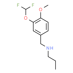 ChemSpider 2D Image | N-[3-(Difluoromethoxy)-4-methoxybenzyl]-1-propanamine | C12H17F2NO2