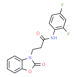ChemSpider 2D Image | N-(2,4-Difluorophenyl)-3-(2-oxo-1,3-benzoxazol-3(2H)-yl)propanamide | C16H12F2N2O3