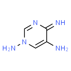 ChemSpider 2D Image | 4-Imino-1,5(4H)-pyrimidinediamine | C4H7N5