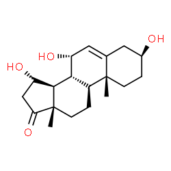 ChemSpider 2D Image | (3beta,7alpha,15alpha)-3,7,15-Trihydroxyandrost-5-en-17-one | C19H28O4