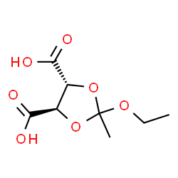 ChemSpider 2D Image | (4R,5R)-2-Ethoxy-2-methyl-1,3-dioxolane-4,5-dicarboxylic acid | C8H12O7