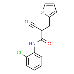 ChemSpider 2D Image | N-(2-Chlorophenyl)-2-cyano-3-(2-thienyl)propanamide | C14H11ClN2OS