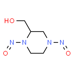ChemSpider 2D Image | (1,4-Dinitroso-2-piperazinyl)methanol | C5H10N4O3