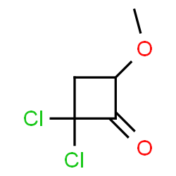 ChemSpider 2D Image | 2,2-Dichloro-4-methoxycyclobutanone | C5H6Cl2O2