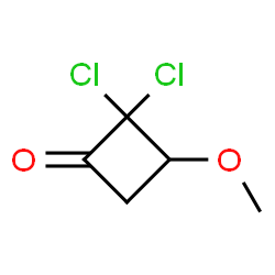 ChemSpider 2D Image | 2,2-Dichloro-3-methoxycyclobutanone | C5H6Cl2O2