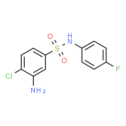 ChemSpider 2D Image | 3-Amino-4-chloro-N-(4-fluorophenyl)benzenesulfonamide | C12H10ClFN2O2S