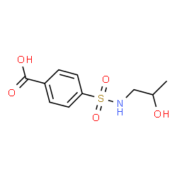 ChemSpider 2D Image | 4-[(2-Hydroxypropyl)sulfamoyl]benzoic acid | C10H13NO5S
