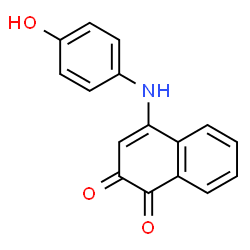 ChemSpider 2D Image | 4-((4-Hydroxyphenyl)amino)naphthalene-1,2-dione | C16H11NO3