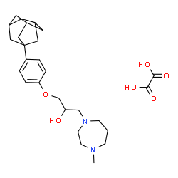 ChemSpider 2D Image | 1-[4-(Adamantan-1-yl)phenoxy]-3-(4-methyl-1,4-diazepan-1-yl)-2-propanol ethanedioate (1:1) | C27H40N2O6