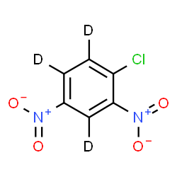 ChemSpider 2D Image | 1-Chloro-2,4-dinitro(~2~H_3_)benzene | C6D3ClN2O4