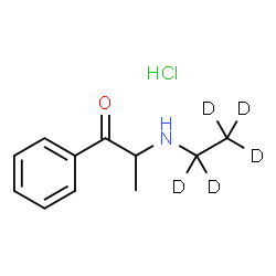 ChemSpider 2D Image | 2-[(~2~H_5_)Ethylamino]-1-phenyl-1-propanone hydrochloride (1:1) | C11H11D5ClNO