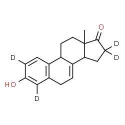 ChemSpider 2D Image | 3-Hydroxy(2,4,16,16-~2~H_4_)estra-1,3,5(10),7-tetraen-17-one | C18H16D4O2