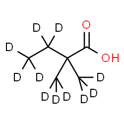 ChemSpider 2D Image | 2,2-Bis[(~2~H_3_)methyl](~2~H_5_)butanoic acid | C6HD11O2