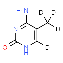 ChemSpider 2D Image | 4-Amino-5-(~2~H_3_)methyl(6-~2~H)pyrimidin-2(1H)-one | C5H3D4N3O