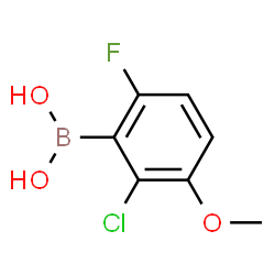 ChemSpider 2D Image | 2-Chloro-6-fluoro-3-methoxyphenylboronic acid | C7H7BClFO3