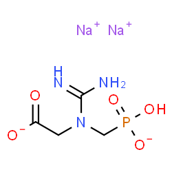 ChemSpider 2D Image | Disodium {N-[(hydroxyphosphinato)methyl]carbamimidamido}acetate | C4H8N3Na2O5P