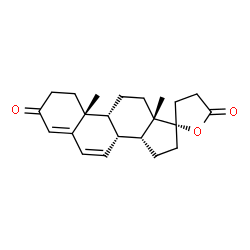 ChemSpider 2D Image | (8R,9R,10R,13S,14R,17S)-10,13-Dimethyl-1,8,9,10,11,12,13,14,15,16-decahydro-3'H-spiro[cyclopenta[a]phenanthrene-17,2'-furan]-3,5'(2H,4'H)-dione | C22H28O3