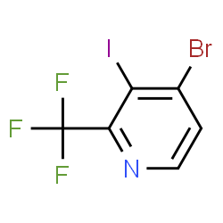 ChemSpider 2D Image | 4-Bromo-3-iodo-2-(trifluoromethyl)pyridine | C6H2BrF3IN