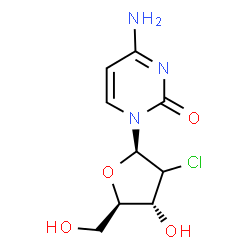 ChemSpider 2D Image | (2xi)-2'-Chloro-2'-deoxycytidine | C9H12ClN3O4
