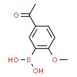 ChemSpider 2D Image | (5-Acetyl-2-methoxyphenyl)boronic acid | C9H11BO4