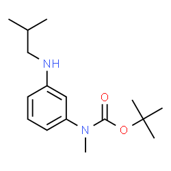 ChemSpider 2D Image | TERT-BUTYL N-METHYL-N-{3-[(2-METHYLPROPYL)AMINO]PHENYL}CARBAMATE | C16H26N2O2