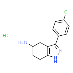 ChemSpider 2D Image | 3-(4-chlorophenyl)-4,5,6,7-tetrahydro-1H-indazol-5-amine hydrochloride | C13H15Cl2N3