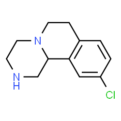 ChemSpider 2D Image | 10-Chloro-1,3,4,6,7,11b-hexahydro-2H-pyrazino[2,1-a]isoquinoline | C12H15ClN2