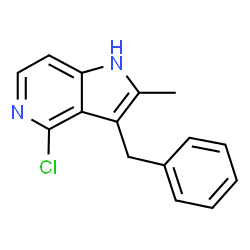 ChemSpider 2D Image | 3-Benzyl-4-chloro-2-methyl-1H-pyrrolo[3,2-c]pyridine | C15H13ClN2