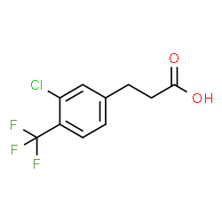 ChemSpider 2D Image | 3-[3-Chloro-4-(trifluoromethyl)phenyl]propanoic acid | C10H8ClF3O2