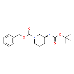 ChemSpider 2D Image | (S)-1-Cbz-3-(Boc-amino)piperidine | C18H26N2O4