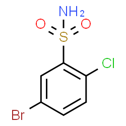 ChemSpider 2D Image | 5-Bromo-2-chlorobenzenesulfonamide | C6H5BrClNO2S
