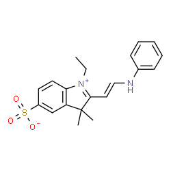 ChemSpider 2D Image | 2-[(E)-2-Anilinovinyl]-1-ethyl-3,3-dimethyl-3H-indolium-5-sulfonate | C20H22N2O3S