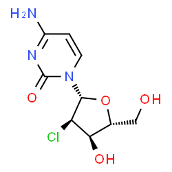 ChemSpider 2D Image | 2'-Chloro-2'-deoxycytidine | C9H12ClN3O4