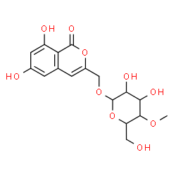ChemSpider 2D Image | (6,8-Dihydroxy-1-oxo-1H-isochromen-3-yl)methyl 4-O-methylhexopyranoside | C17H20O10