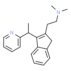 ChemSpider 2D Image | N,N-Dimethyl-2-{3-[1-(2-pyridinyl)ethyl]-1H-inden-2-yl}ethanamine | C20H24N2