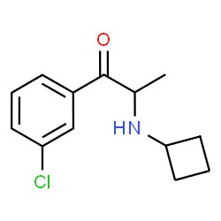 ChemSpider 2D Image | 1-(3-Chlorophenyl)-2-(cyclobutylamino)-1-propanone | C13H16ClNO